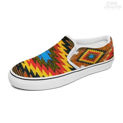 Funky Shaman Yellow Sienna | Native American Slip-on Sneakers