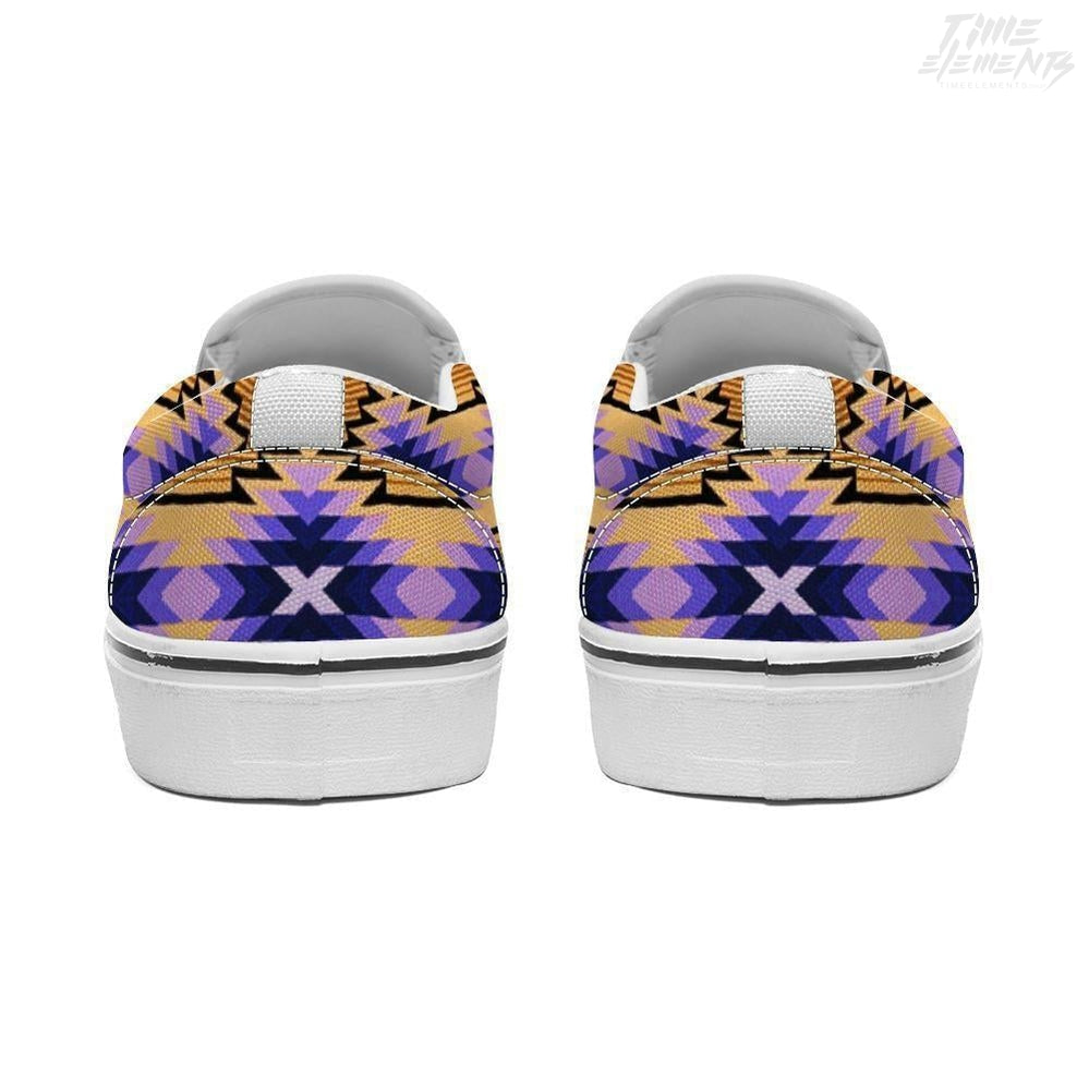 Funky shaman Purple Sienna - Native American Shoes / Slip-on Sneakers