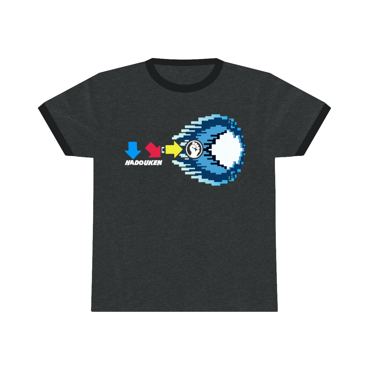 Hadouken T-Shirt - Street Fighter Arcade | Retro Gamer Ringer T-shirt