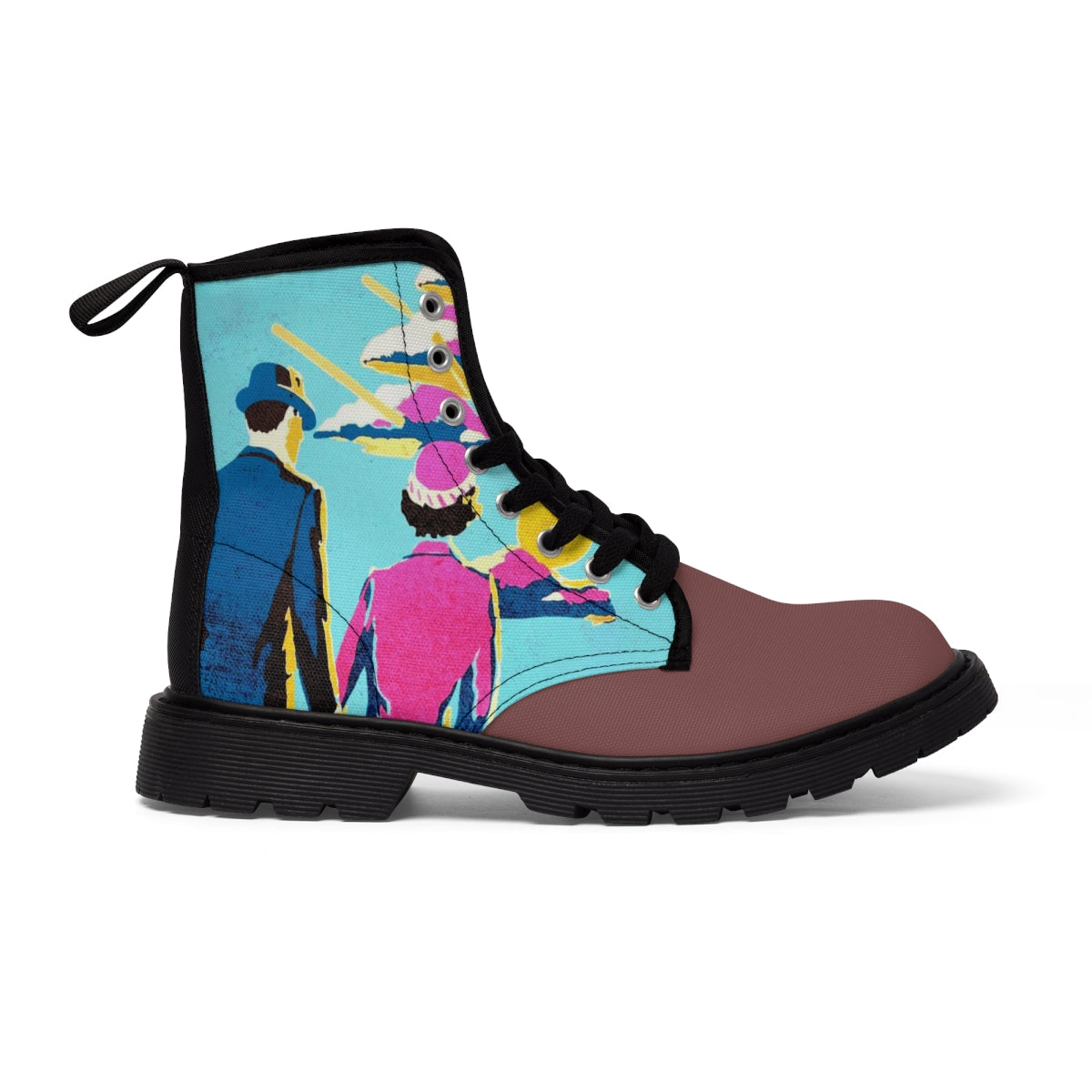 Handbook For The Recently Deceased Boots | Artsy Beetlejuice Canvas Boots (Women's sizes)