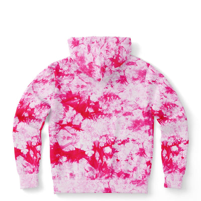 Hot Pink tie-dye Effect | Retro pop Unisex Hoodie
