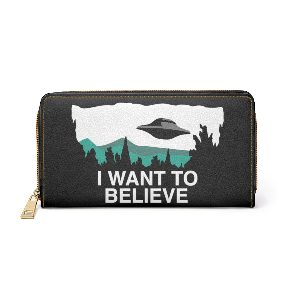 I Want To Believe - X-Files | UFO Freak Zipper Wallet