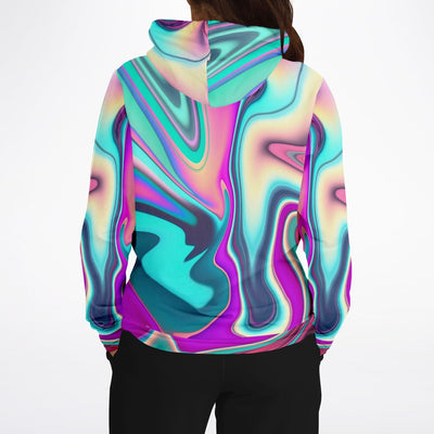 Iridescent Holographic Pattern Hoodie Bright Pastels | Unisex Fashion Hoodie
