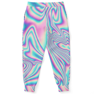 Iridescent Holographic Pattern Hoodie Glitch Effect | Fashion Jogger