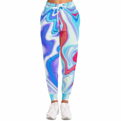 Iridescent Holographic Pattern Joggers Blue-Pink | Unisex Fashion Joggers