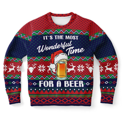 It's The Most Wonderful Time For A Beer | Ugly Xmas Sweatshirt