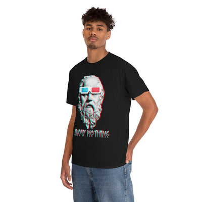 Know Nothing - Socrates Greek Philosopher 3d | Hipster Geek T-shirt