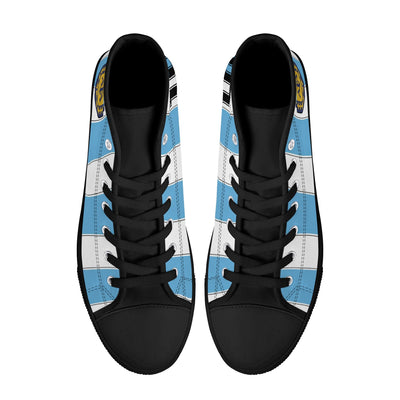 Maradona Argentina - Tribute Shoes | High Top Canvas Sneakers