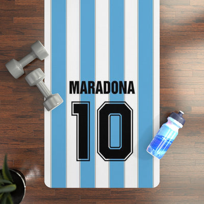 Maradona Tribute - Argentina Soccer jersey N. 10 | Rubber Yoga Mat