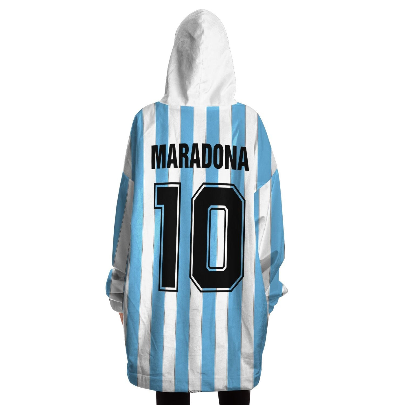 Maradona Tribute - Retro Argentina soccer Jersey N. 10 | Snug Hoodie Coat