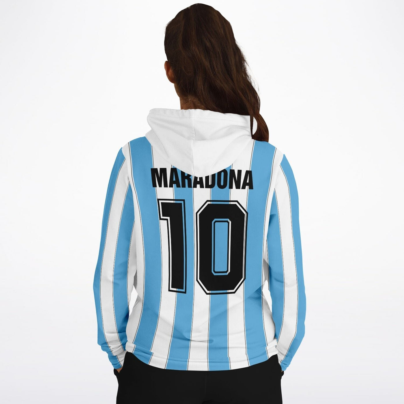 Subliminator Maradona Tribute - Retro Argentina Soccer Jersey N. 10 | Unisex Hoodie XS