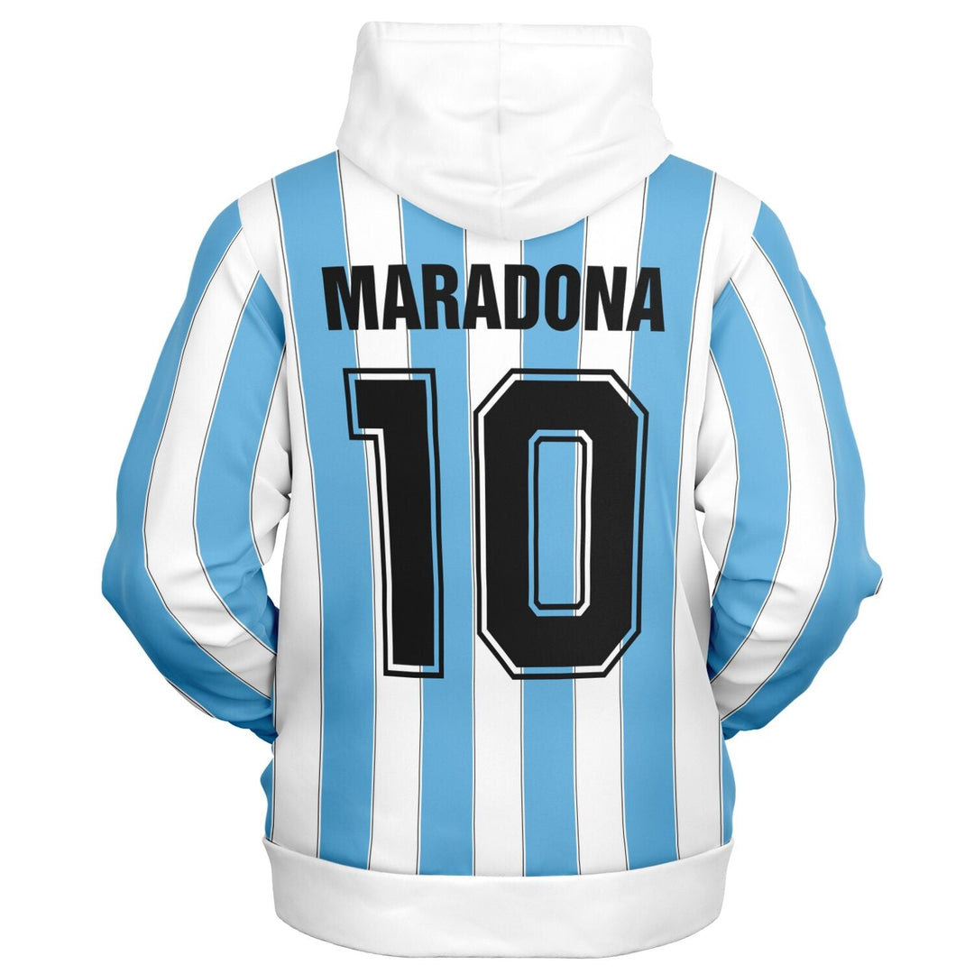 Maradona Tribute - Retro Argentina soccer Jersey N. 10 | Zip-up