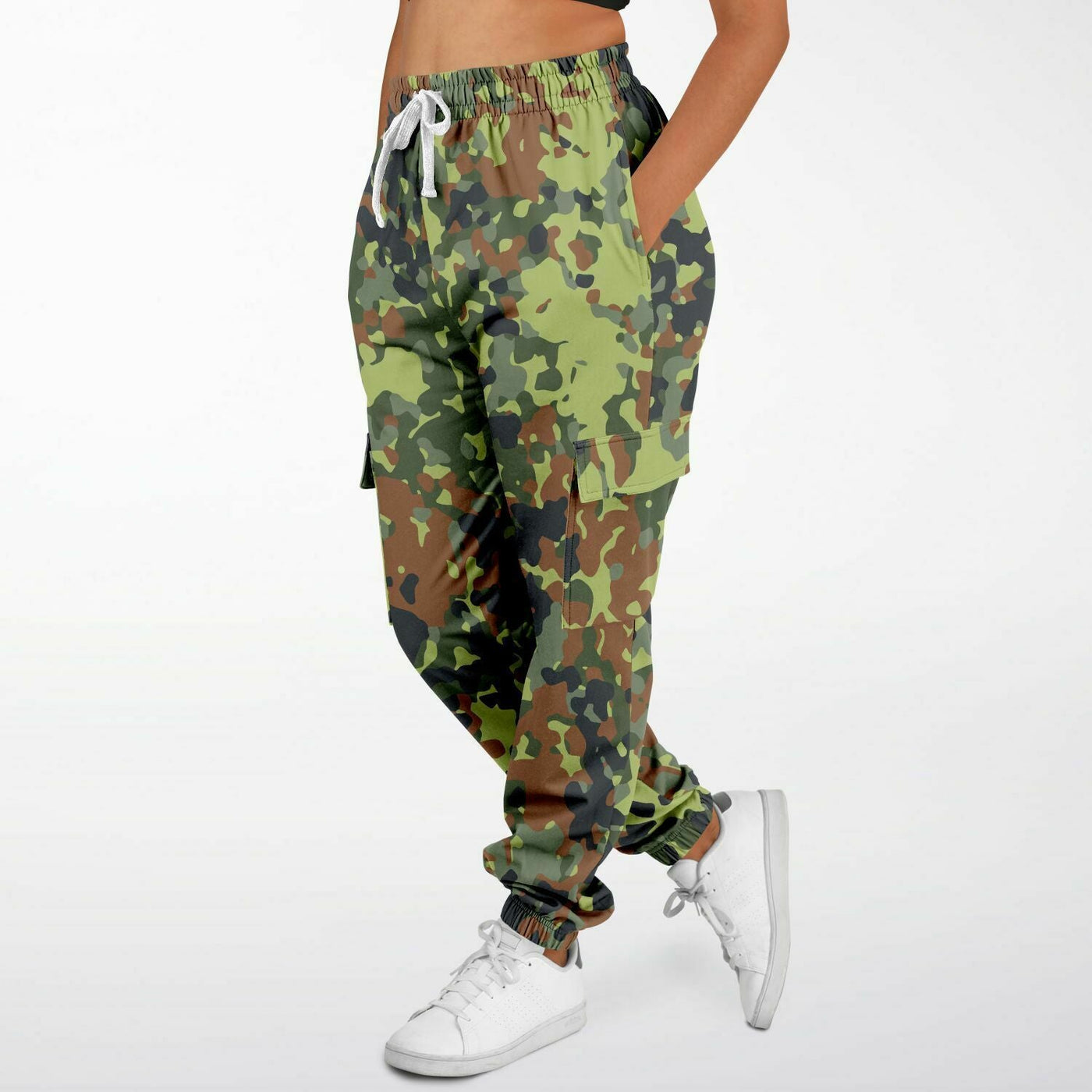 Military Camouflage Pattern | Army-Punk Cargo Sweatpants