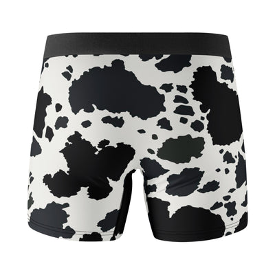 Moo-licious Cowhide Men's Trunks Underwear - Perfect for the Modern Cowboy!