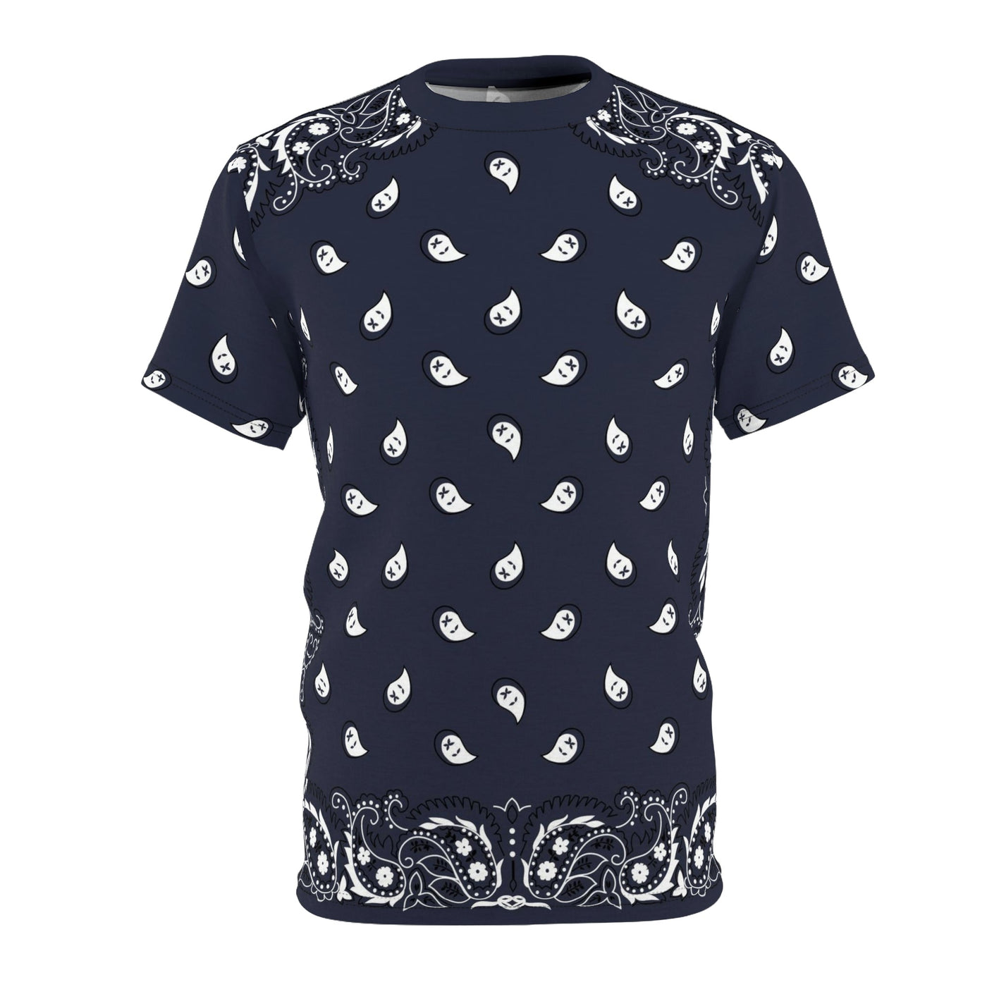 Navy Blue Bandana Pattern | Fashion T-shirt