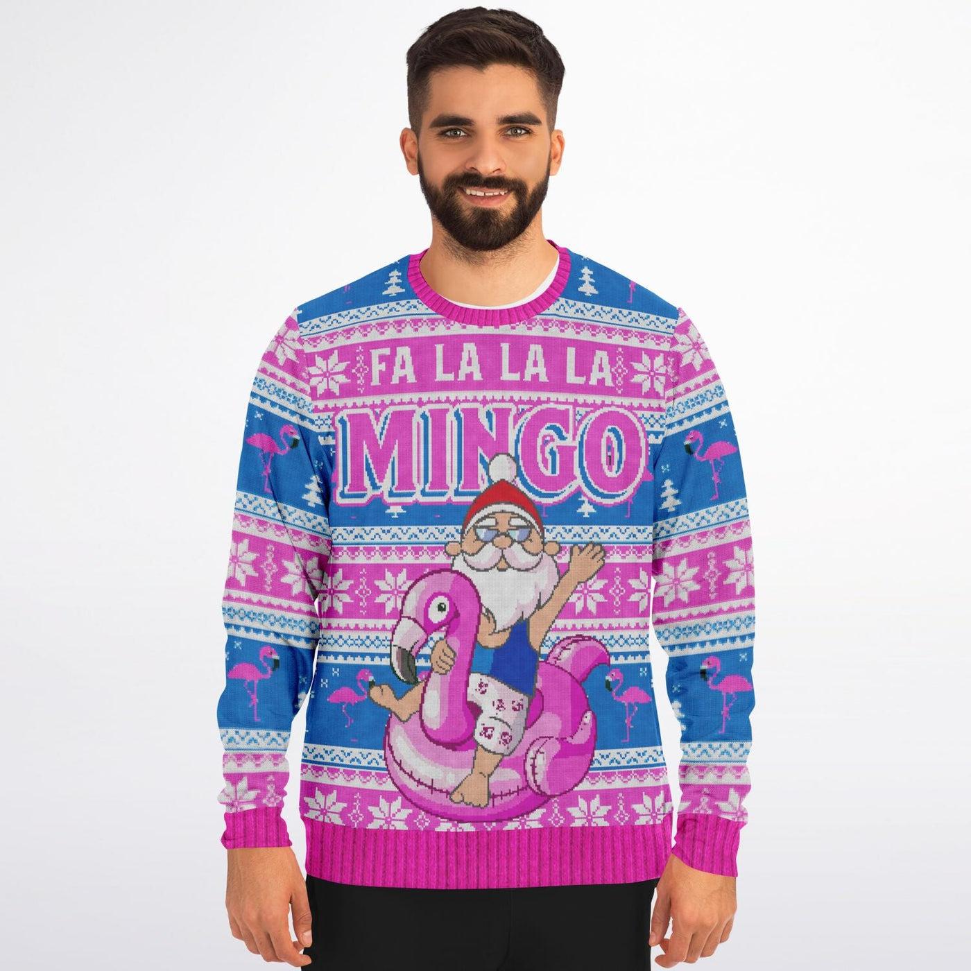 Pink Flamingo Christmas | Ugly Xmas Sweatshirt