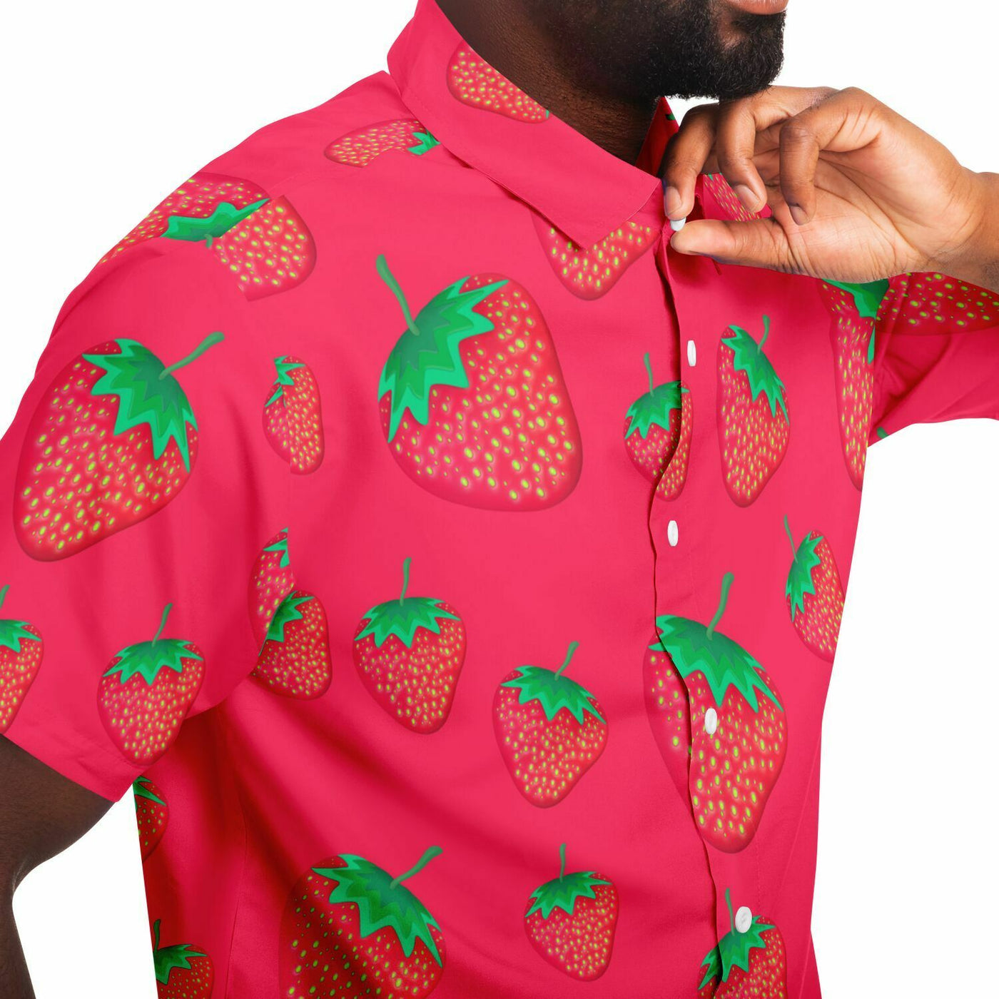 Popping Strawberry | Cocktail party Shorts Sleeves Shirt