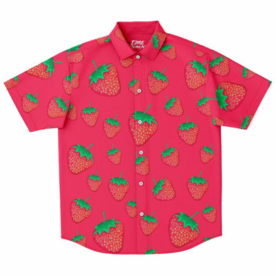 Popping Strawberry | Cocktail party Shorts Sleeves Shirt