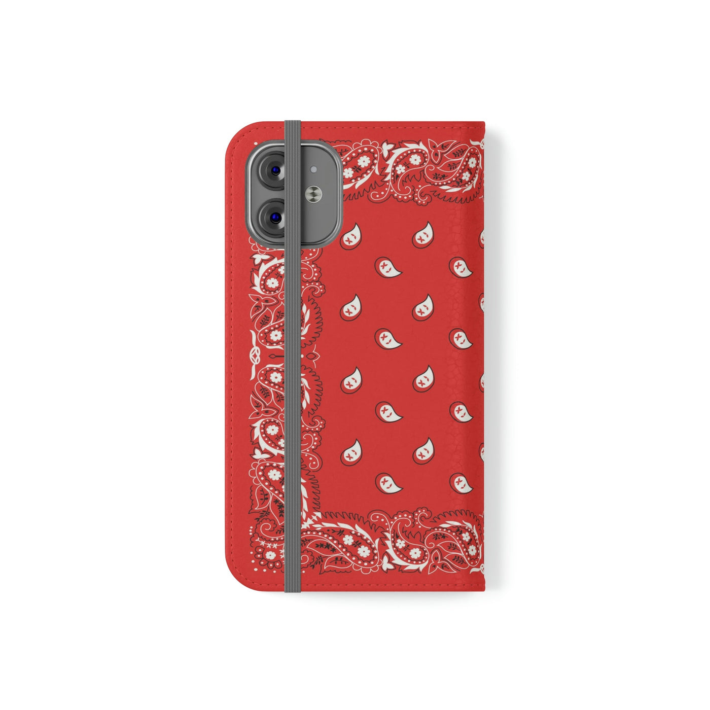 Red Bandana Pattern | Flip Wallet Phone Case