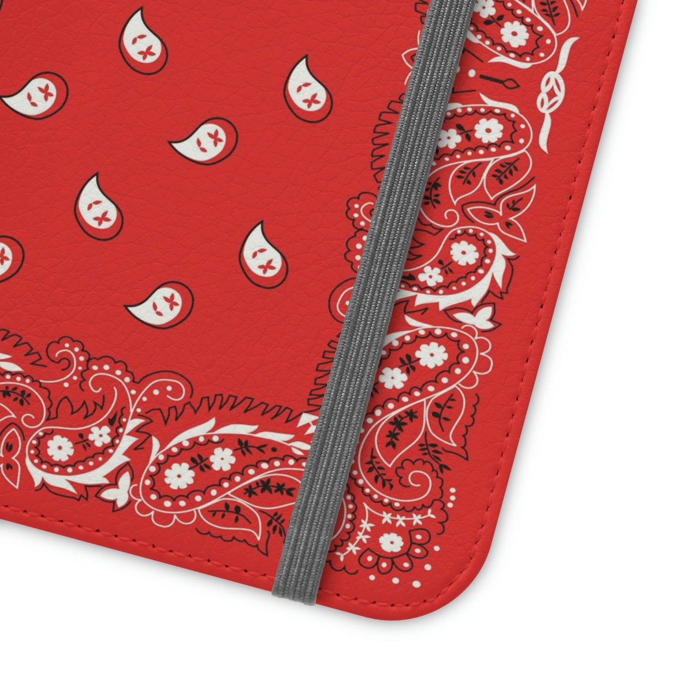 Red Bandana Pattern | Flip Wallet Phone Case