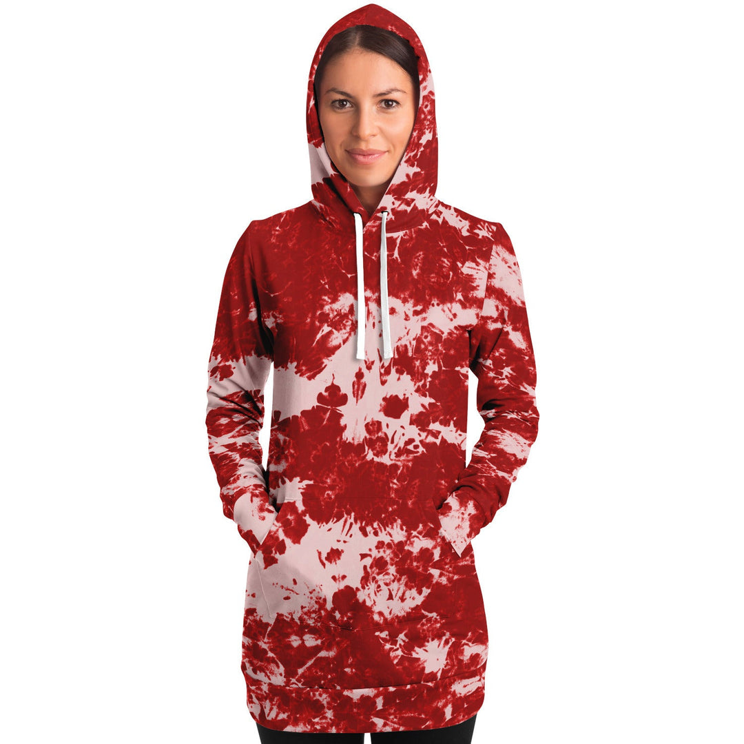 Red & White Tie-Dye Effect