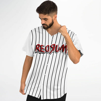 Redrum 237 Smiley Face -The Shining | White Baseball Jersey