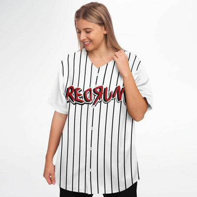Redrum 237 Smiley Face -The Shining | White Baseball Jersey