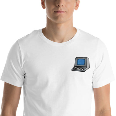 Retro Terminal Computer | Hipster Geek Embroidered t-shirt