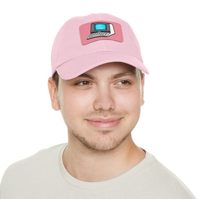 Retro Terminal Computer | Super Nerd Dad Hat with Leather Patch