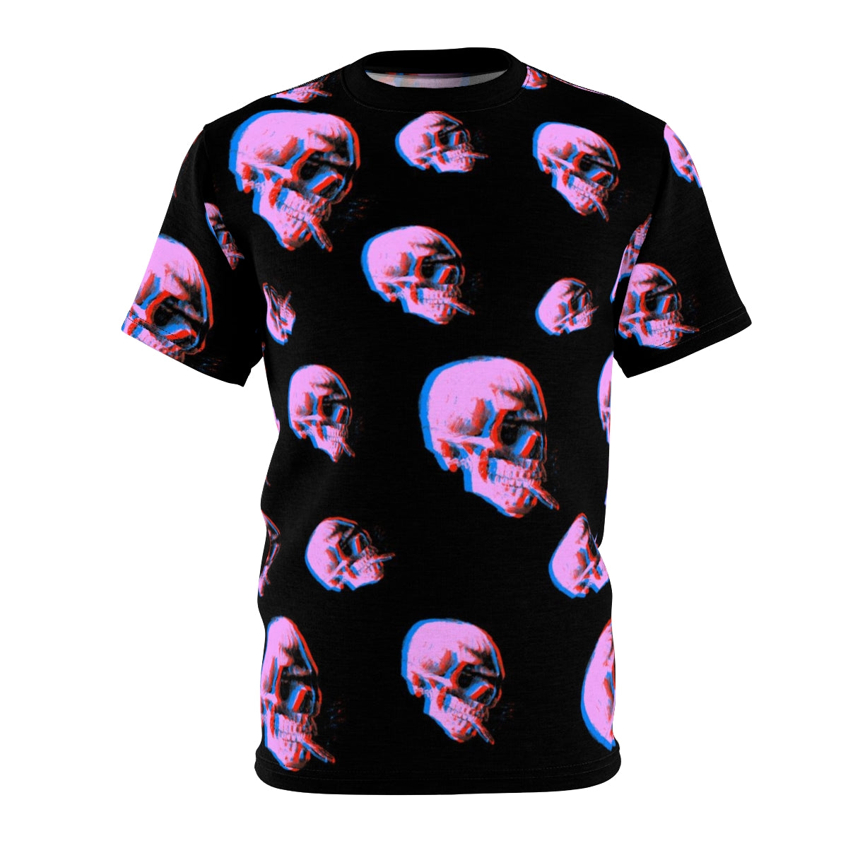 Skull With Burning Cigarette - Van Gogh Tribute | Art Freak Pop T-shirt