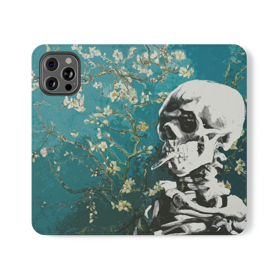 van gogh cigarette case Starry Night Over the Rhone Business Card ID Holder Wallet Fine Art Famous Painting Impressionist Vincent This cigarette case features a high Skull With Burning Cigarette on