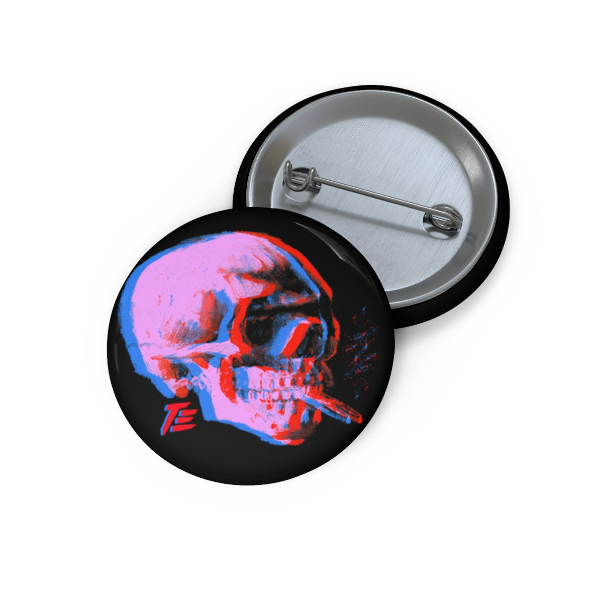 Skull with Burning Cigarette - Van GoghTribute | Pin Button