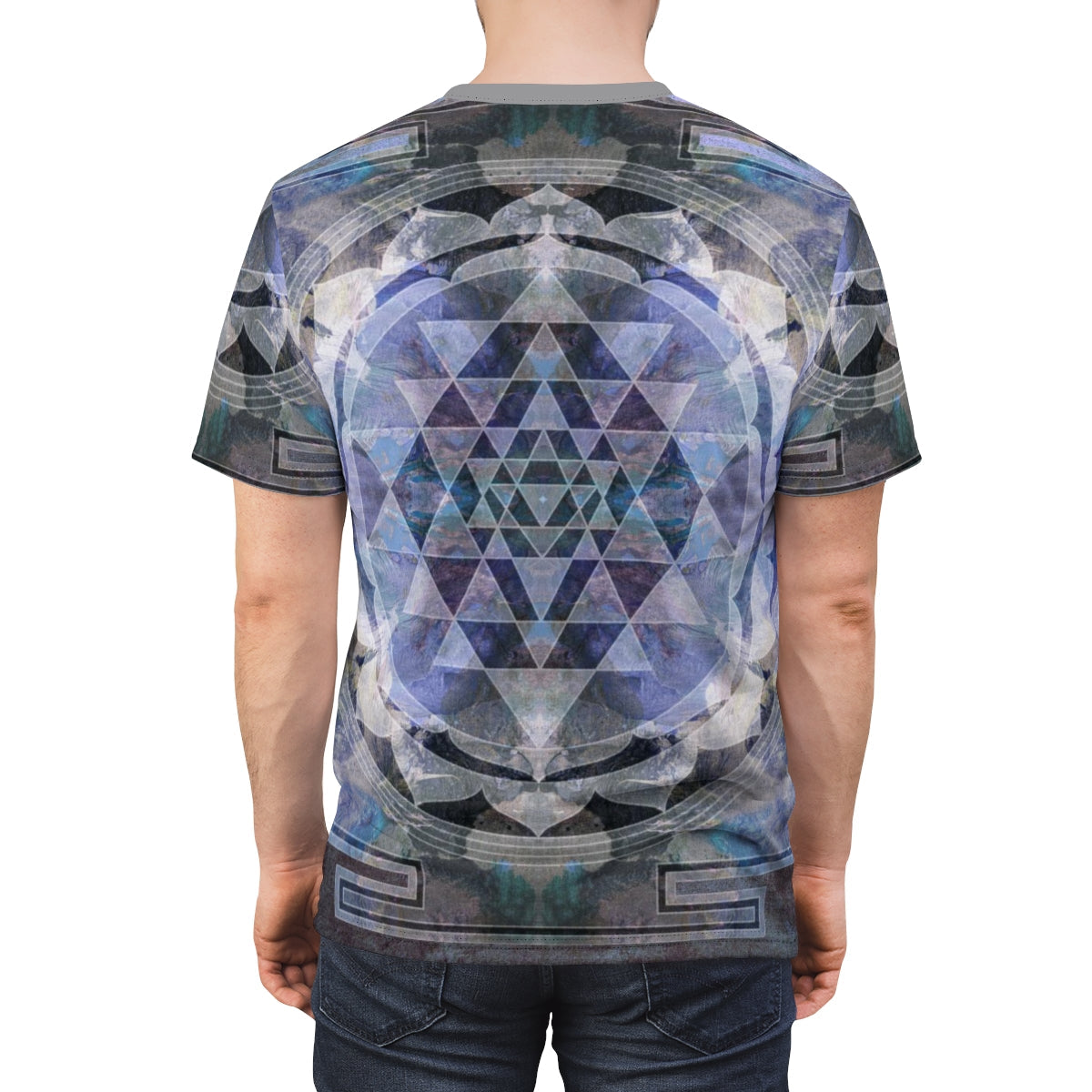 Sri Yantra Blue Stone | Sacred Meditation T-shirt