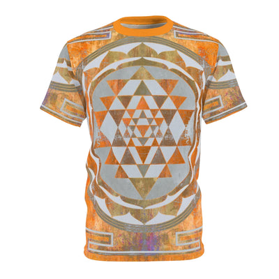 Sri Yantra Bright Orange | Sacred Meditation T-shirt