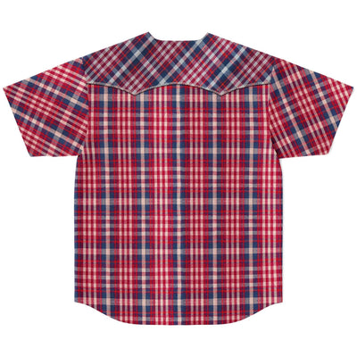 Street Cowboy Baseball Jersey with Western Shirt Pattern | TimeElements.shop
