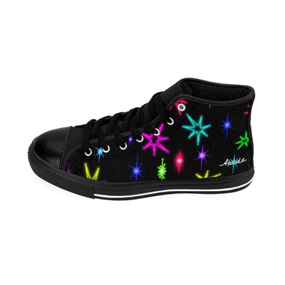 The Big Lebowski's Neon Stars Shoes | High-top sneakers