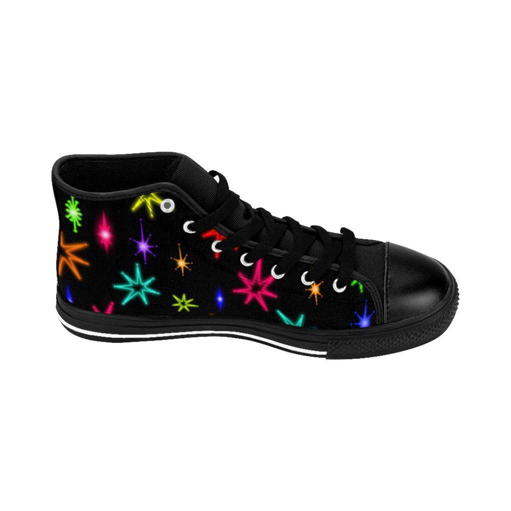 The Big Lebowski's Neon Stars Shoes | High-top sneakers