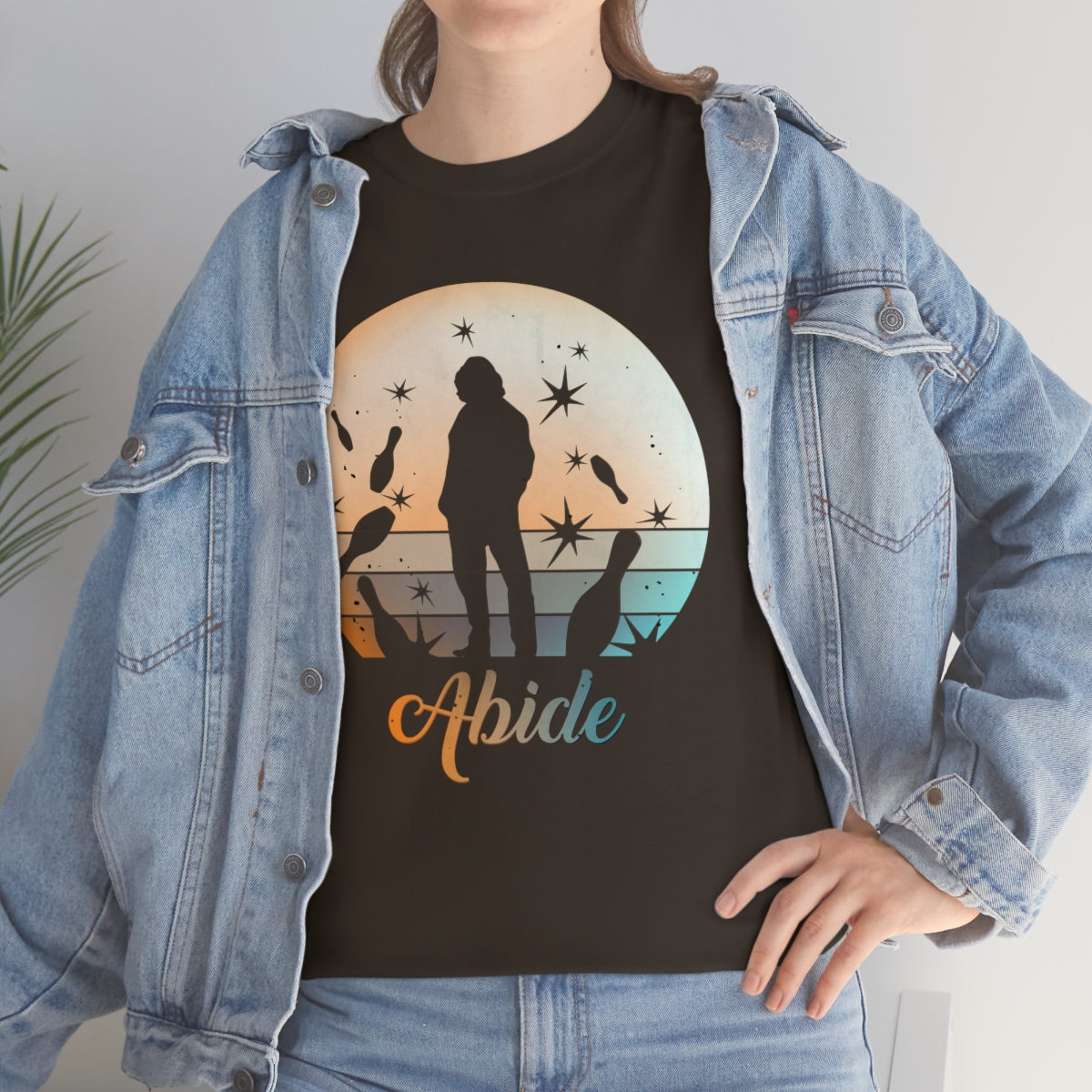 The Dude Abide Retro Bowling T-shirt | Lebowksi Unisex T-shirt