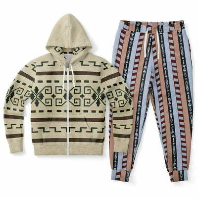 The Dude Zip-Up Hoodie and Joggers Set with Classic Lebowski Patterns | Cozy and Iconic