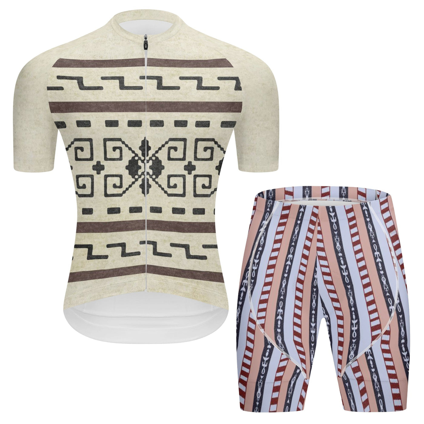 The Dude's Cycling Jersey and Tights with Iconic Lebowksi Sweater Pattern