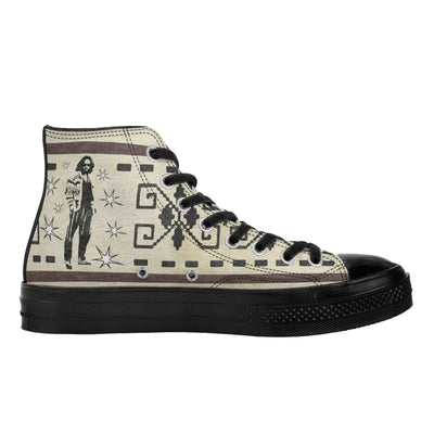 The Dude's High Top Canvas Sneakers w/ Iconic Lebowski Silhouette