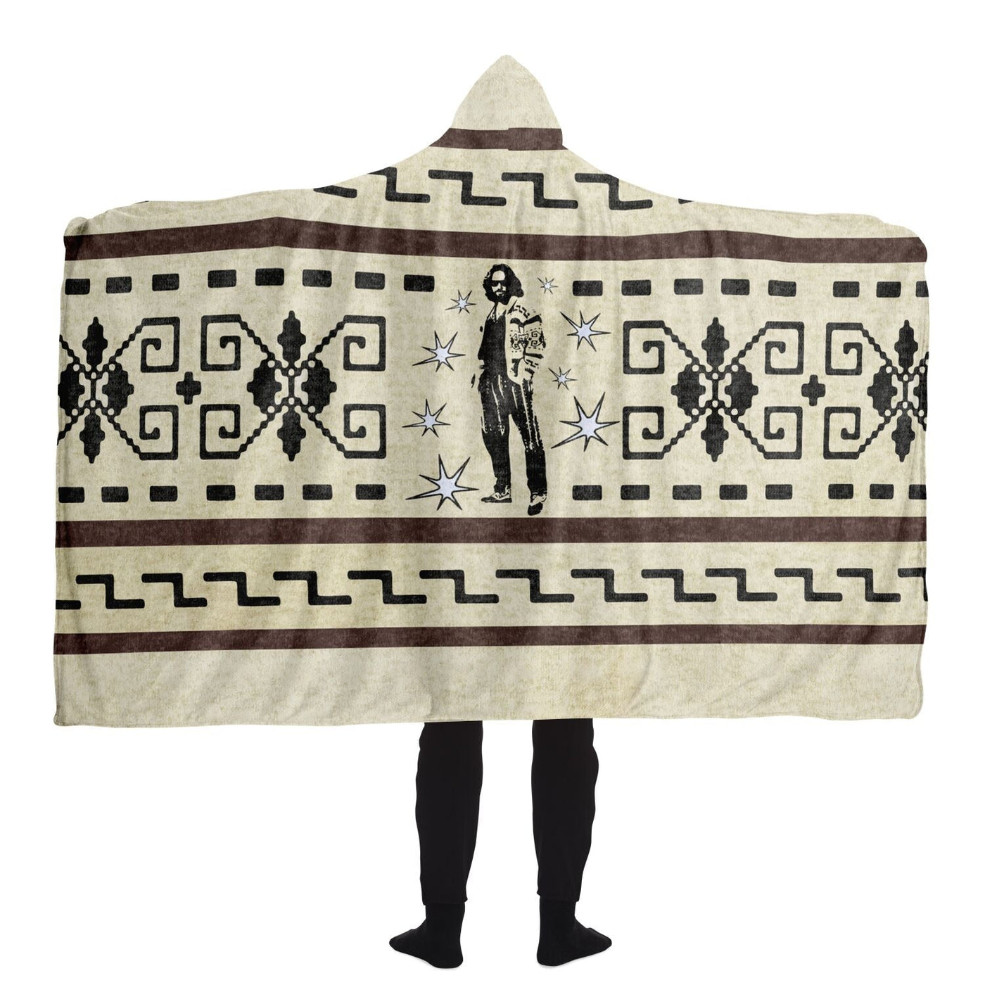 The Dude's Hooded Blanket W/ Lebowski Icon