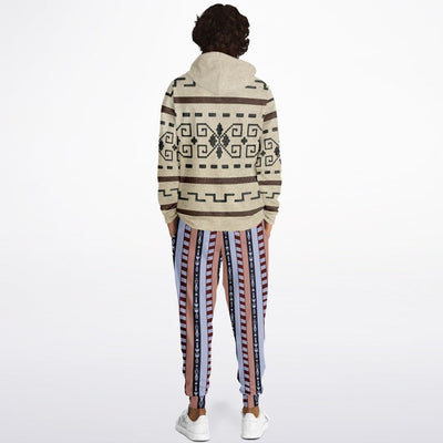 The Dude's Hoodie and Joggers Set with Classic Lebowski Sweater and Iconic Pajamas Pattern