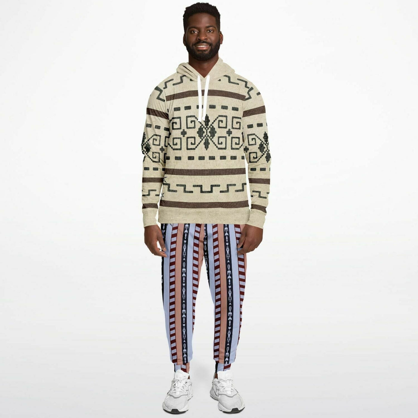 The Dude's Hoodie and Joggers Set with Classic Lebowski Sweater and Iconic Pajamas Pattern