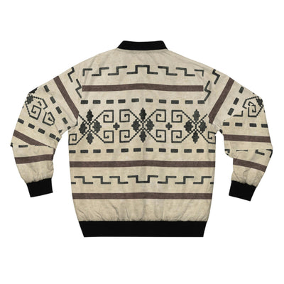 The Dude's Jacket V2 (Lightweight Bomber Jacket) W/ Iconic Lebowski Sweater Pattern