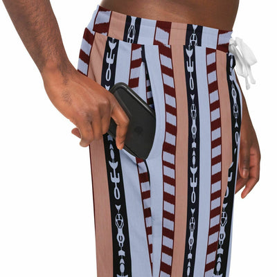 The Dude's Joggers with Iconic Lebowski Pajamas Pattern