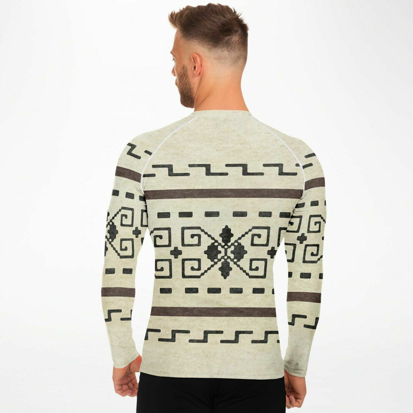 The Dude's Rashguard Surf Shirt W/ Iconic Big Lebowski Sweater Pattern