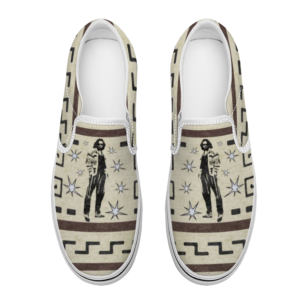 The Dude's Slip-On Sneakers with Iconic Lebowksi Silhouette