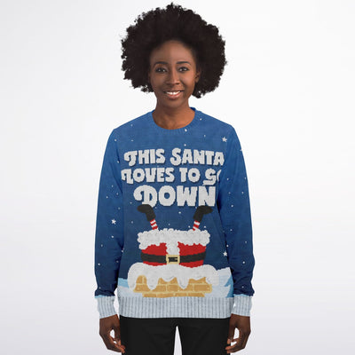This Santa Loves To Go Down | Ugly Xmas Sweatshirt