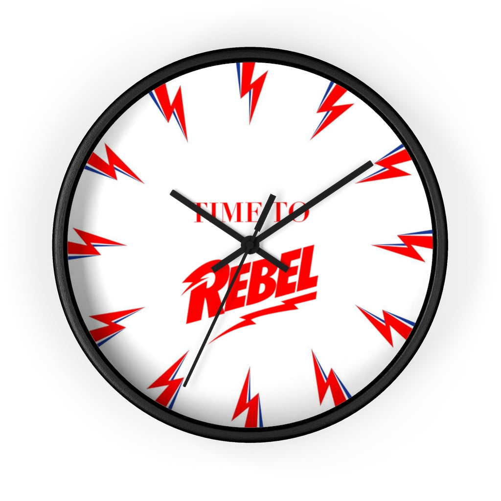 Time To Rebel - Stardust Lighting Bolt | Bowie Wall clock